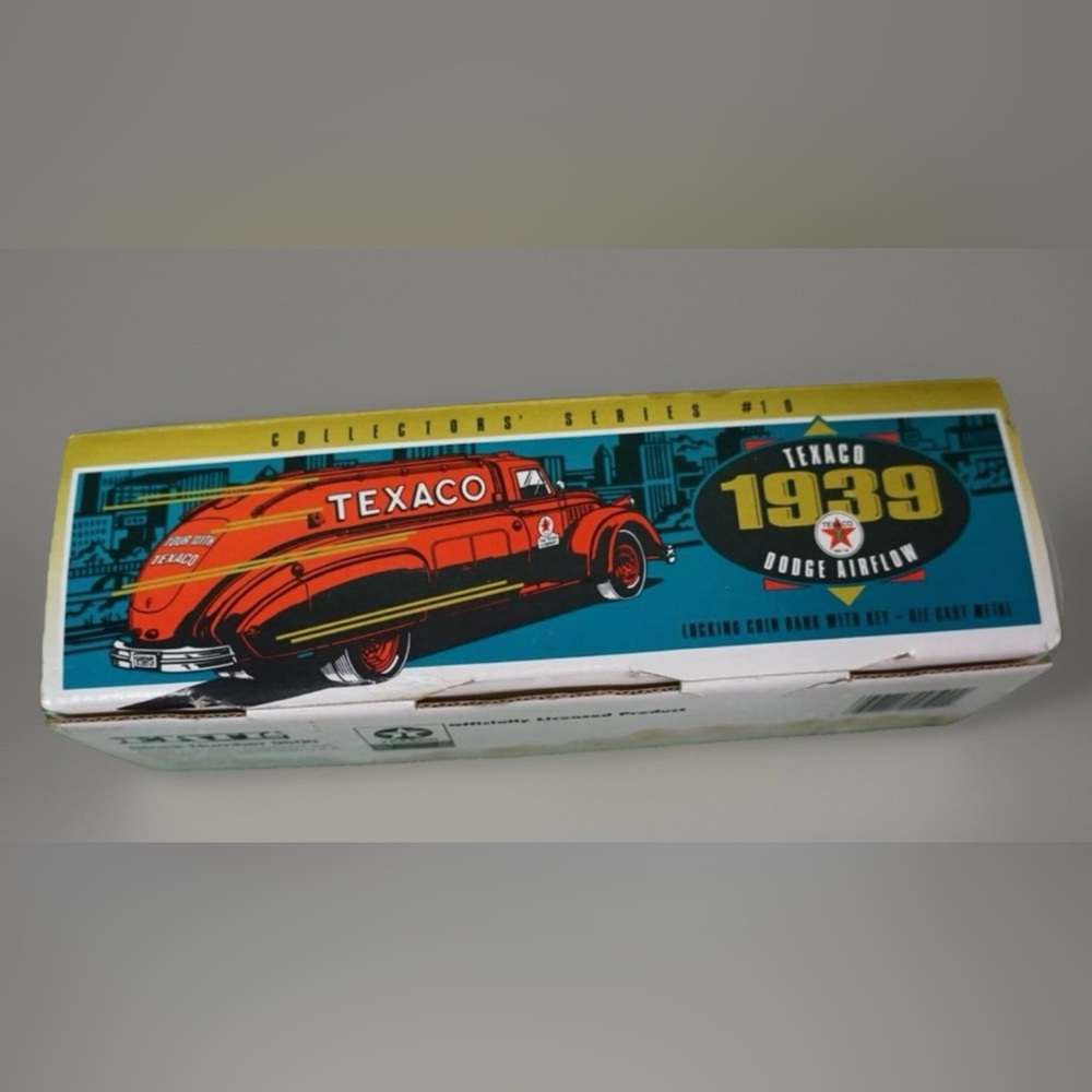 ERTL Texaco #10 In Series Collector Bank 1939 Dodge Airflow Delivery New OpenNIB